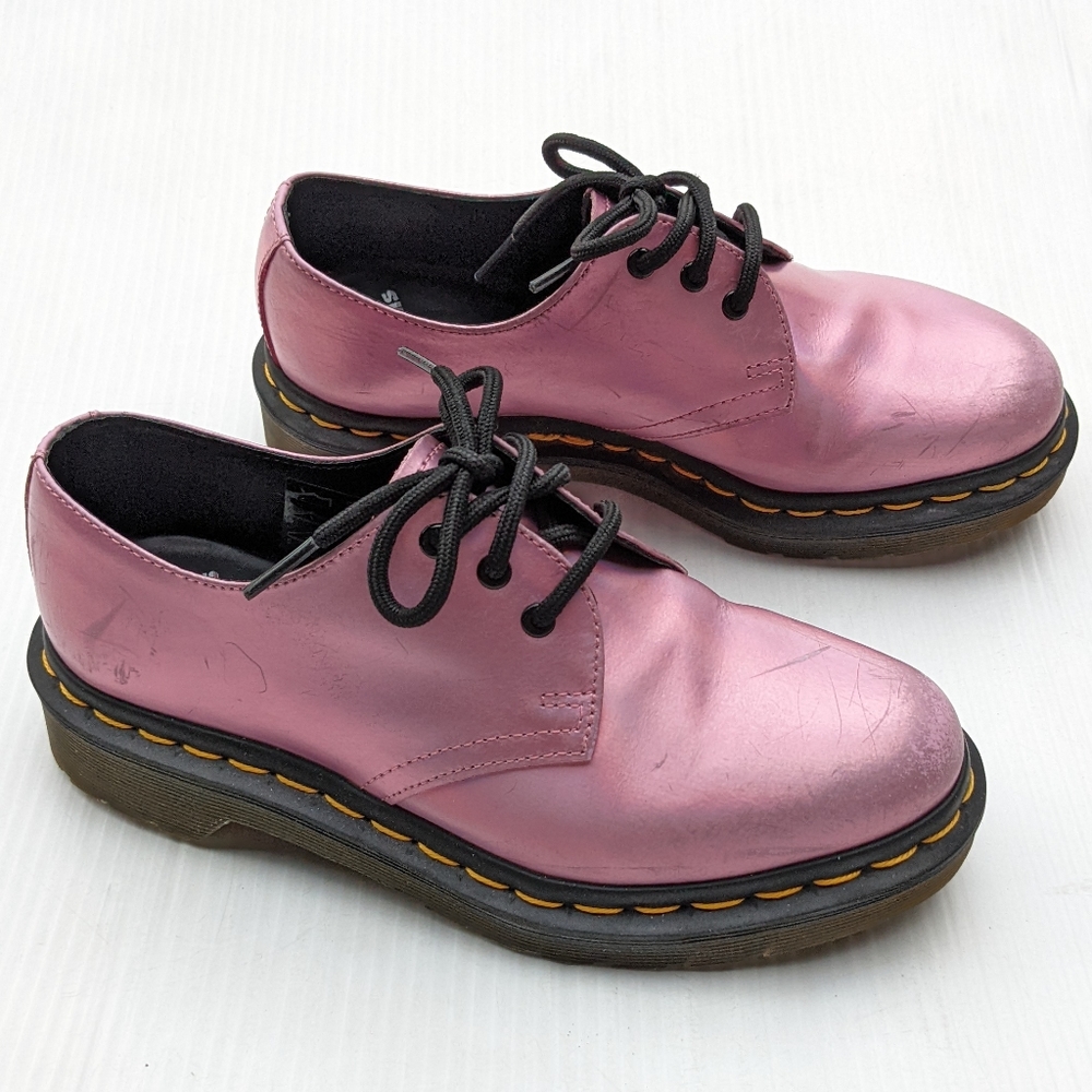 DOC MARTENS 1461 RS pink iridescent Oxford loafers - Picture 14 of 14